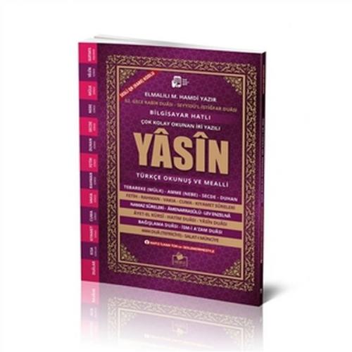 Sesli Yasini Şerif Arapça Türkçe Okunuşlu ve Mealli İri Yazılı Orta Bo