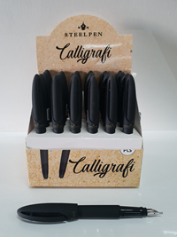 STEELPEN 4564 CALLIGRAFI SERİSİ DOLMA KALEM SİYAH 24 LÜ STAND -