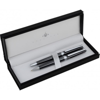 STEELPEN 8134 SLIM TÜKENMEZVE DOLMA KALEM TAKIMI SİYAH ÇİZGİLİ *EK KAMPANYA* (tek ürün gönderilecektir, fotoğraf temsilidir)