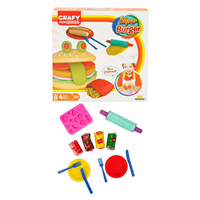 SUNMAN CRAFY HAMUR SET SÜPER BURGER FAST FOOD ATIŞTIRMALIK 4 RENKx 50gr PARMAK HAMURLU 12 PARÇA (tek ürün gönderilecektir, fotoğraf temsilidir)