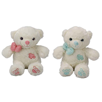 SUNMAN PELUŞ PUFFY FRIENDS PAPYONLU AYI 30 CM 2 RENK (tek ürün gönderilecektir, fotoğraf temsilidir)