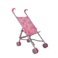 SUNMAN PUSET KATLANABİLİR ÇİLEK DESEN TEKERLEKLİ METAL S9302 ( OYUNCAK BEBEK ARABASI ) (tek ürün gönderilecektir, fotoğraf temsilidir)