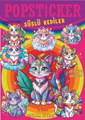 Süslü Köpekler Boyama Kitabı Popsticker