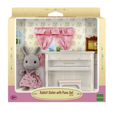 SYLVANIAN ESE5139 RABBIT SISTER W PIANO-6