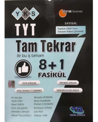 Tandem TYT Eşit Ağırlık Tam Tekrar 8+1 Fasikül