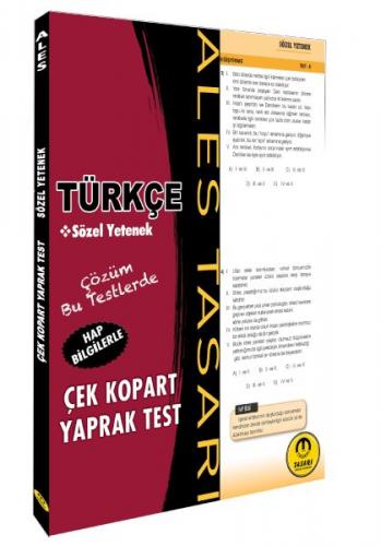 Tasarı ALES Türkçe Sözel Yetenek Yaprak Test Çek Kopart