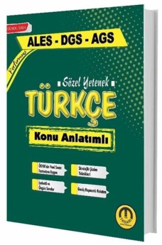 Tasarı Yayınları Ales Dgs Meb-Ags Sözel Yetenek Türkçe Konu Anlatımlı