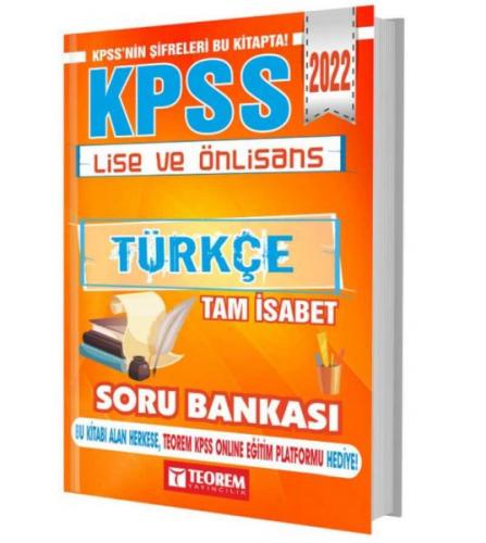 Teorem 2022 KPSS Lise Ön Lisans Türkçe Tam İsabet Soru Bankası