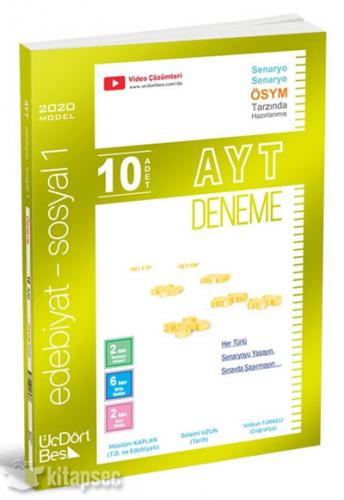 ÜÇ DÖRT BEŞ AYT EDEBİYAT SOSYAL 10 LU DENEMELER