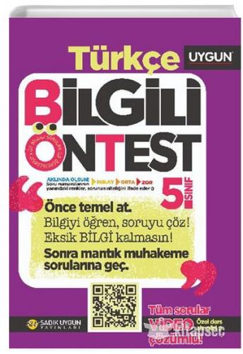 UYGUN 5.SINIF TÜRKÇE BİLGİLİ ÖN TEST