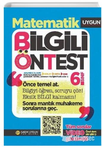 UYGUN 6.SINIF MATEMATİK BİLGİLİ ÖN TEST