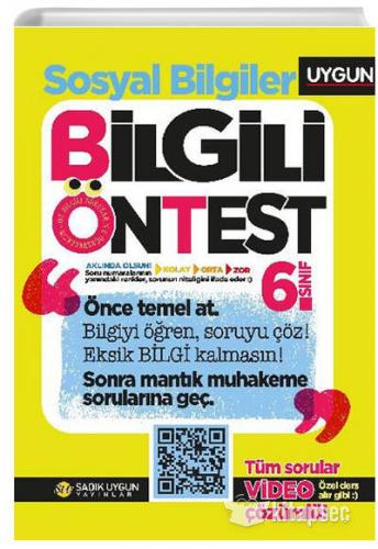 UYGUN 6.SINIF SOSYAL BİLGİLER BİLGİLİ ÖN TEST