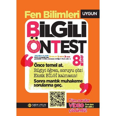 UYGUN 8.SINIF FEN BİLİMLERİ BİLGİLİ ÖN TEST