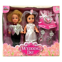 VARDEM KUTULU 4,5'' GELİN-DAMAT BEBEK 2 RENK ----