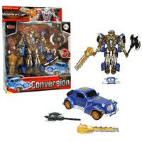 VARDEM KUTULU DÖNÜŞEBİLEN ROBOT WARRIOR ARABA IŞIK VE SESLİ 4 RENK ----