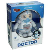 VARDEM KUTULU MÜZİKLİ VE IŞIKLI DOKTOR ROBOT 360 DERECE DÖNEBİLEN 1 ASORTİ---- (tek ürün gönderilecektir, fotoğraf temsilidir)