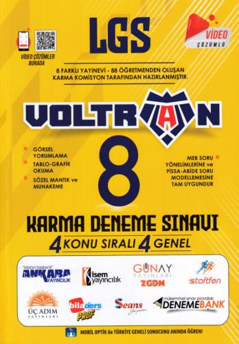 Voltran Lgs 8 Karma Deneme Sınavı Voltran Lgs 8 Karma Deneme Sınavı