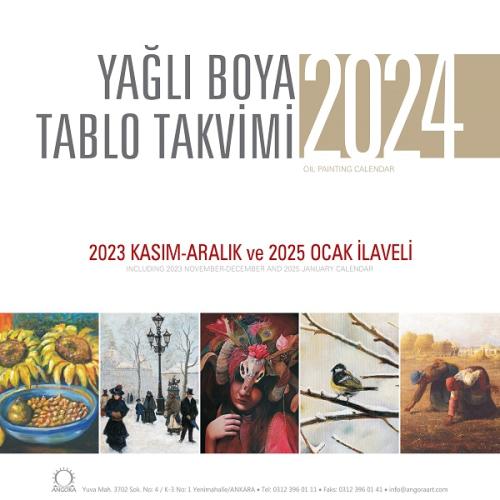 Yağlı Boya Tablo Takvimi 2024 Duvar Takvimi