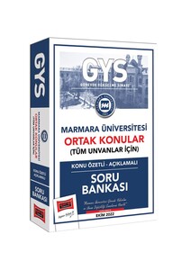 Yargı Yayınları GYS Marmara Üniversitesi Görevde Yükselme ve Ünvan Değişikliğine Yönelik Ortak Konular (Tüm Ünvanlar İçin) Konu
