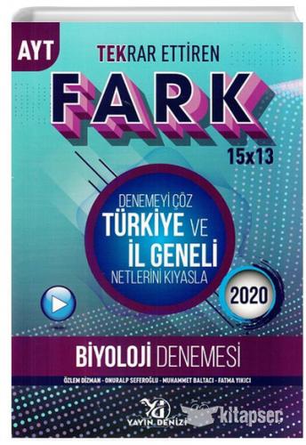 YAYIN DENİZİ YKS AYT FARK DENEME TEK BİYOLOJİ (15X13) -2020