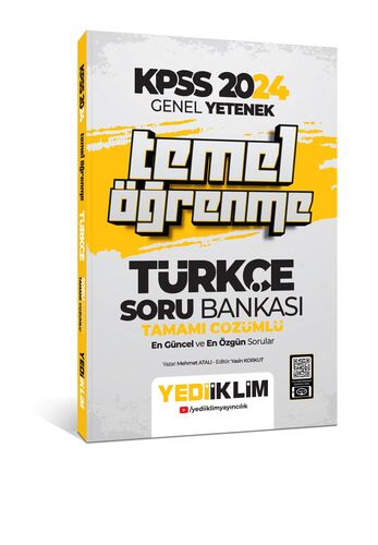 2024 Genel Yetenek Türkçe Temel Öğrenme Tamamı Çözümlü Soru Bankası