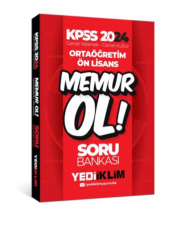 2024 KPSS Ortaöğretim - Önlisans Memur Ol Soru Bankası