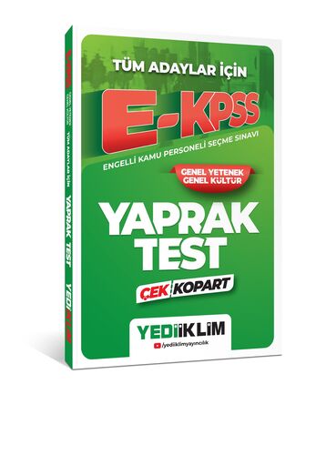 2024 Tüm Adaylar İçin E-KPSS Çek Kopart Yaprak Test