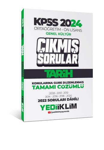 Yediiklim Yayınları KPSS 2024 Ortaöğretim-Önlisans Tarih Konularına Gö