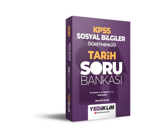 Yediiklim Yayınları ÖABT Sosyal Bilgiler Öğretmenliği Tarih Tamamı Çözümlü Soru Bankası(İADESİZ)