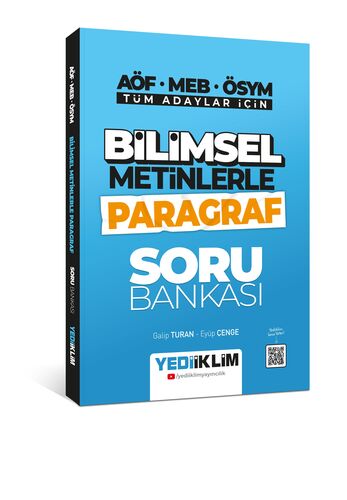 Yediiklim Yayınları Tüm Adaylar İçin Bilimsel Metinlerle Paragraf Soru